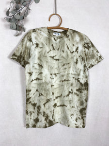 Hand-dyed T-shirt - Grey Tie-dye Natural