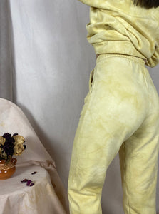 Natural Tie-dye sweetpants - Light Yellow