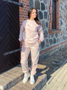 Natural Tie-dye sweetpants - Light Pink