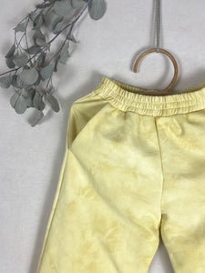 Natural Tie-dye sweetpants - Light Yellow