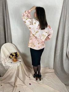 Naturally dyed blouse with madder roots and local plants