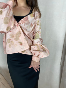 Naturally dyed blouse with madder roots and local plants