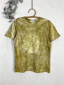 Hand-dyed T-shirt - Mustard Onion skins Natural