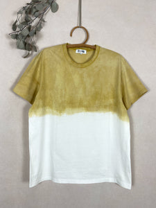 Hand dyed T-shirt - Yellow Natural