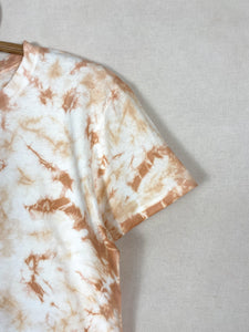 Hand-dyed T-shirt - Pink Light Tie-dye Natural