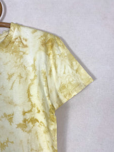 Hand dyed T-shirt - Yellow Tie-dye Natural