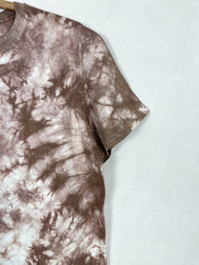Hand dyed T-shirt - Purple Brown Tie-dye Natural