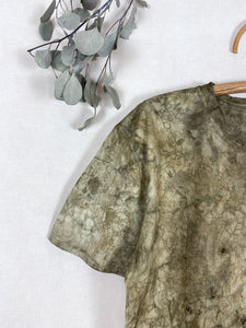 Hand-dyed T-shirt - Khaki Tie-dye Natural