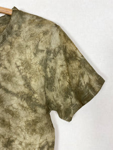 Hand-dyed T-shirt - Khaki Tie-dye Natural