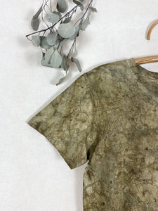 Hand-dyed T-shirt - Khaki Tie-Dye Natural