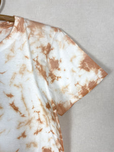 Hand-dyed T-shirt - Pink Light Tie-dye Natural