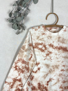 Natural Tie-dye sweetshirt - Brownie Red