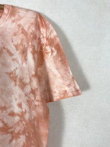 Hand-dyed T-shirt - Pink Deep Tie-dye Natural