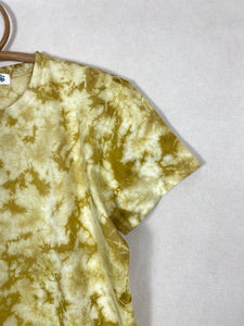 Hand dyed T-shirt - Yellow Tie-dye Natural