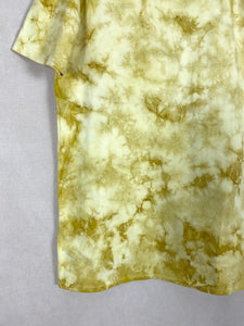 Hand dyed T-shirt - Yellow Tie-dye Natural
