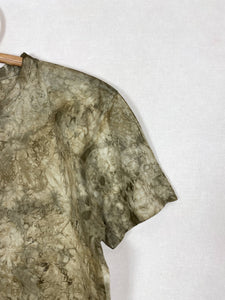 Hand-dyed T-shirt - Khaki Tie-dye Natural