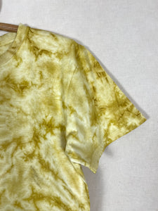 Hand dyed T-shirt - Yellow Tie-dye Natural