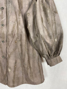 Naturally dyed Blouse with Spruce needles