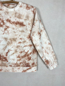 Natural Tie-dye sweetshirt - Brownie Red