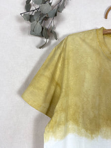 Hand dyed T-shirt - Yellow Natural