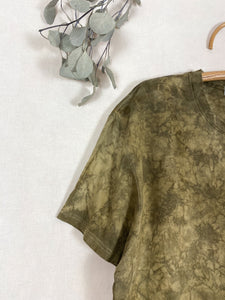 Hand-dyed T-shirt - Khaki Tie-Dye Natural