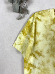 Hand dyed T-shirt - Yellow Tie-dye Natural
