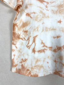 Hand-dyed T-shirt - Pink Light Tie-dye Natural