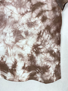 Hand dyed T-shirt - Purple Brown Tie-dye Natural