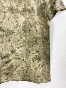 Hand-dyed T-shirt - Khaki Tie-dye Natural