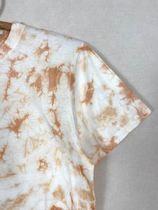Hand-dyed T-shirt - Pink Light Tie-dye Natural
