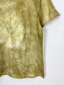 Hand-dyed T-shirt - Mustard Onion skins Natural