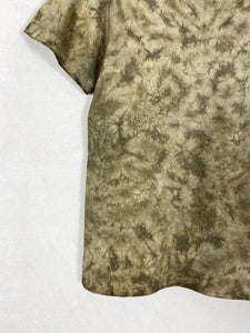Hand-dyed T-shirt - Khaki Tie-dye Natural