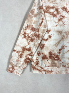 Natural Tie-dye sweetshirt - Brownie Red