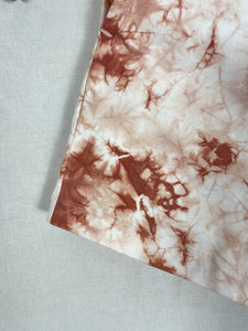 Hand dyed shorts - Red Tie-dye Natural