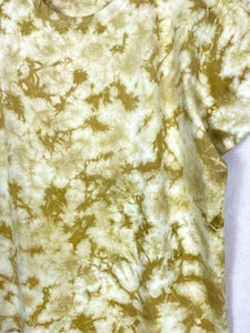 Hand dyed T-shirt - Yellow Tie-dye Natural