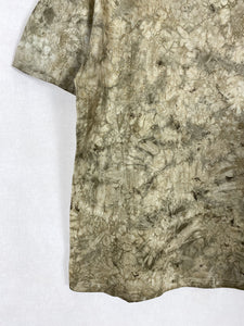 Hand-dyed T-shirt - Khaki Tie-dye Natural