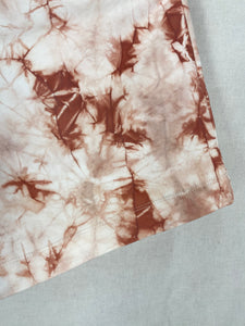 Hand dyed shorts - Red Tie-dye Natural