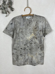 Hand dyed T-shirt - Grey Tie-dye Natural