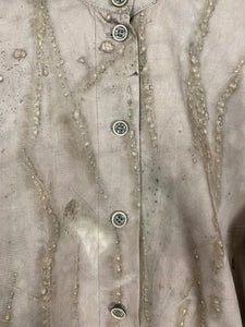Naturally dyed Blouse with Spruce needles