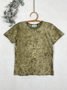 Hand-dyed T-shirt - Khaki Tie-Dye Natural