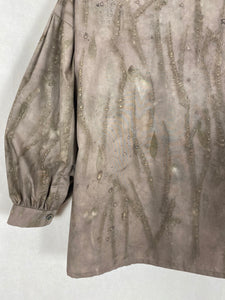 Naturally dyed Blouse with Spruce needles