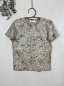 Hand dyed T-shirt - Grey Tie-dye Natural