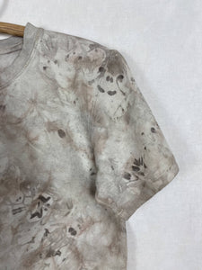 Hand dyed T-shirt - Grey Tie-dye Natural