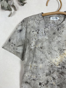 Hand dyed T-shirt - Grey Tie-dye Natural