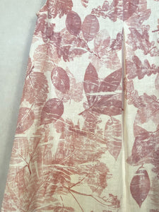 Naturally dyed pure linen dress - Madder roots Pink Ecoprint Natural