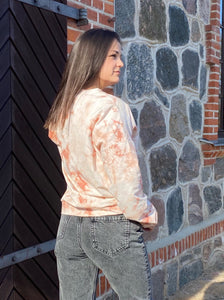 Natural Tie-dye sweetshirt - Brownie Red