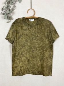 Hand-dyed T-shirt - Khaki Tie-Dye Natural